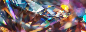 a close-up shot of a sparkling gemstone with vibrant color and perfect clarity.