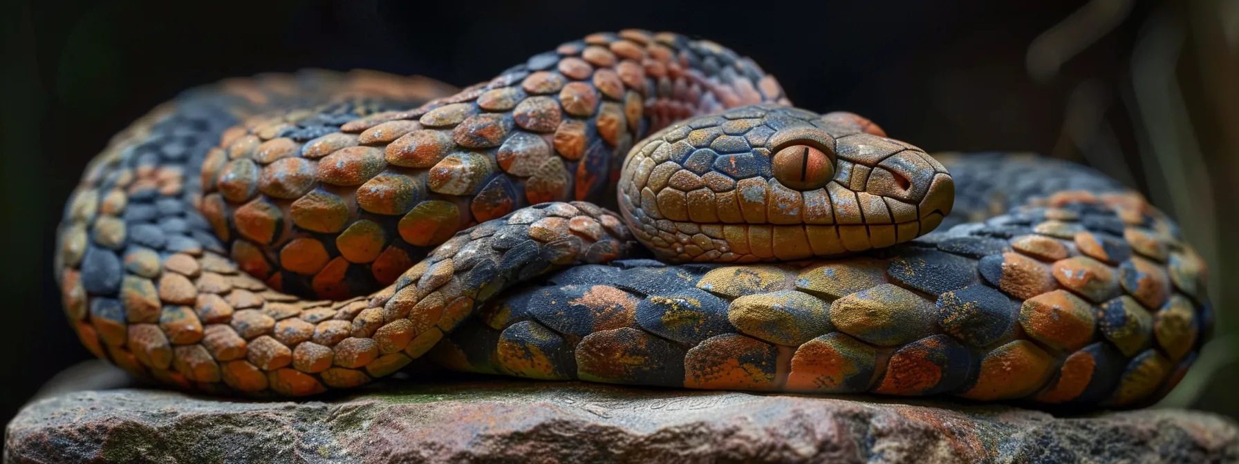 vivid image of a coiled serpent at the base of the spine, symbolizing the potent kundalini energy waiting to be awakened through ancient breathwork practices.